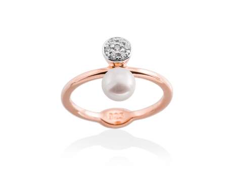 Ring PERLE  in rose silver