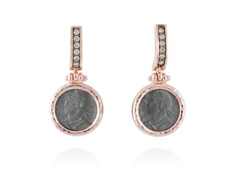 Earrings VESTA  in rose silver
