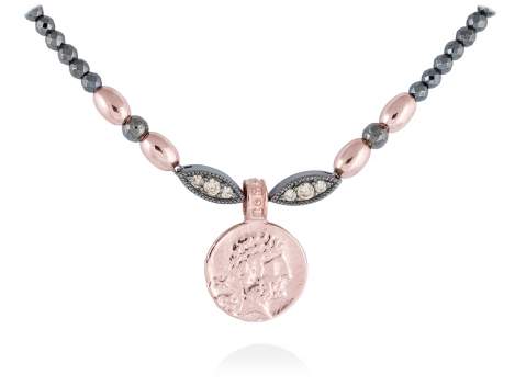 Necklace VENUS  in rose silver