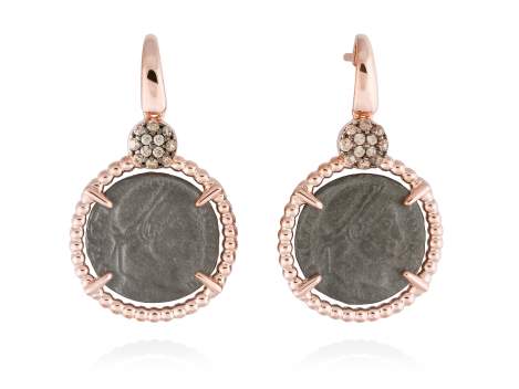 Earrings OLIMPO  in rose silver