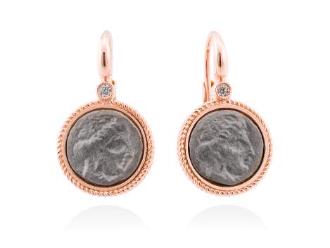 Earrings TERRA  in rose silver