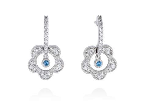 Earrings LAZE Blue in silver