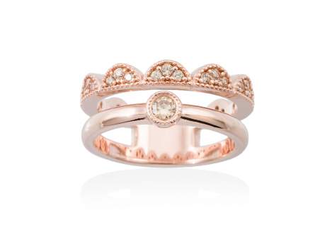 Ring LAZE  in rose silver