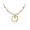 Necklace FOUNDANT White in golden silver