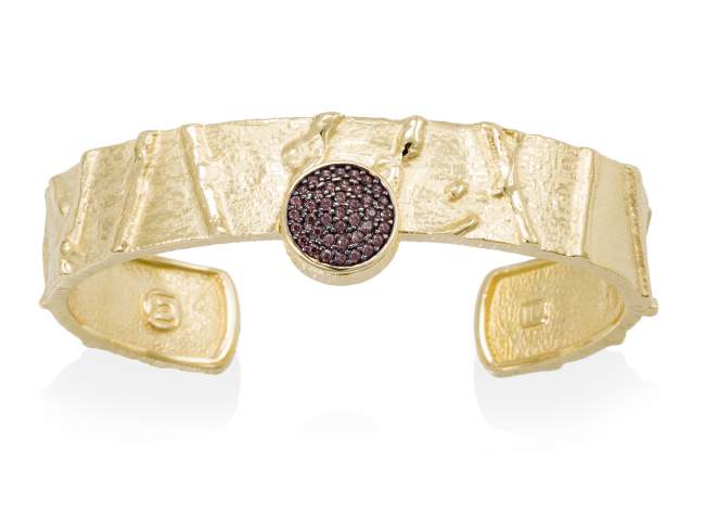 Armband FOUNDANT Braun in silber vergoldet de Marina Garcia Joyas en plata Armband in Silber (925) vergoldet in 18 Karat Gelbgold und Braun Zirkonia. (erweiterbares Maß: von 17 bis 20 cm.)