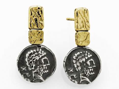 Earrings CARTAGO in golden Silver
