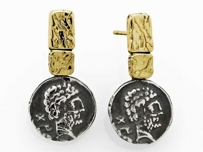 Pendientes CARTAGO en plata Dorada de Marina Garcia Joyas en plata Pendientes de plata de primera ley (925) con baño de rutenio/dorado.