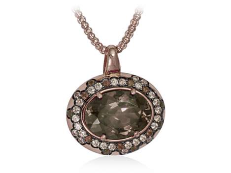 Pendant KELLY Brown in rose Silver