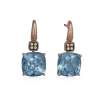 Earrings METZ Blue in rose Silver