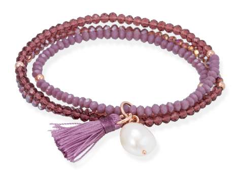 Bracelet ZEN Purple in rose silver
