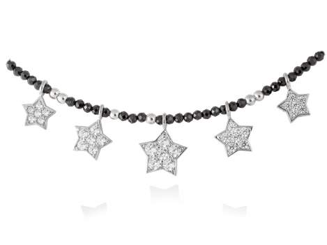 Necklace STAR White in silver