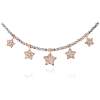 Necklace STAR White in rose silver