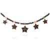Necklace STAR Black in rose silver