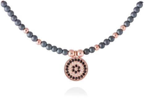 Necklace FULL MOON  in rose silver