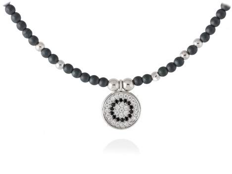 Necklace FULL MOON  in silver