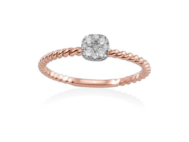 Ring in 18kt. Gold and diamonds de Marina Garcia Joyas en plata Ring in rose and white 18kt gold and 9 diamonds carat total weight 0.20  (Color: Top Wesselton (G) Clarity: SI).