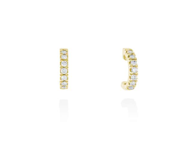 Earrings in 18kt. Gold and diamonds de Marina Garcia Joyas en plata Earrings in 18kt yellow gold with 14 diamonds carat total weight 0.21  (Color: Top Wesselton (G) Clarity: SI).