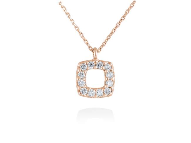 Gargantilla en Oro 18Kt. y diamantes de Marina Garcia Joyas en plata Gargantilla de Oro rosa de ley (750/1000) con 12 diamantes de peso total 0,09 qt. (Color: Top Wesselton (G) Pureza: SI). (largo: 40-42 cm.)
