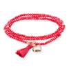 Bracelet ZEN Red in rose silver