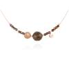 Necklace ZEN Brown in rose silver