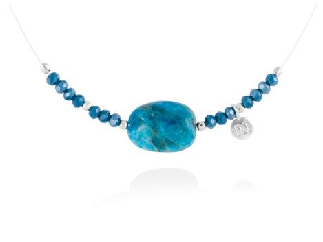 Necklace ZEN London Blue in silver