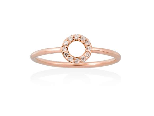 Ring in 18kt. Gold and diamonds de Marina Garcia Joyas en plata Ring in 18kt rose gold with 12 diamonds carat total weight 0.07  (Color: Top Wesselton (G) Clarity: SI).