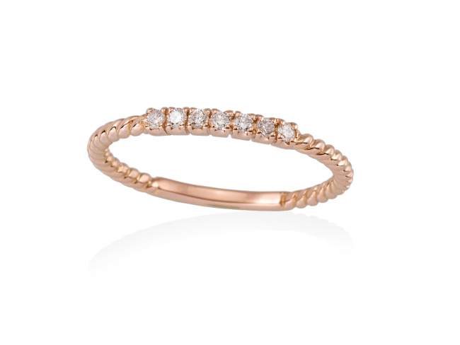 Ring in 18kt. Gold and diamonds de Marina Garcia Joyas en plata Ring in 18kt rose gold and 7 diamonds carat total weight 0.10  (Color: Top Wesselton (G) Clarity: SI).