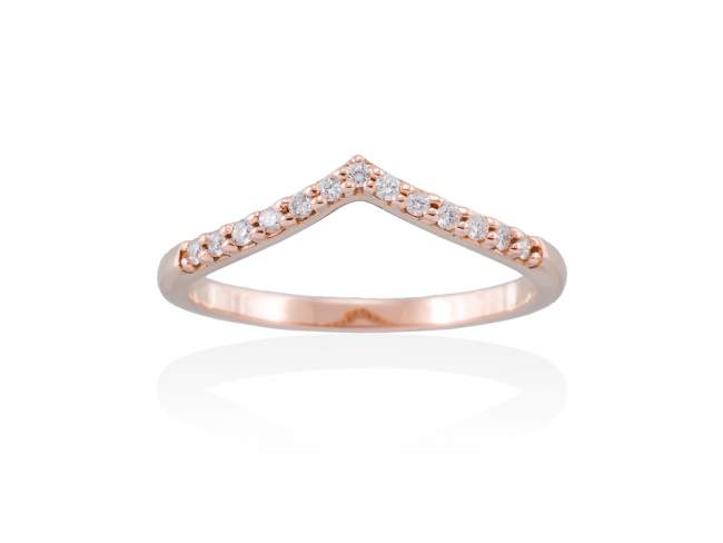 Ring in 18kt. Gold and diamonds de Marina Garcia Joyas en plata Ring in 18kt rose gold with 13 diamonds carat total weight 0.13  (Color: Top Wesselton (G) Clarity: SI).