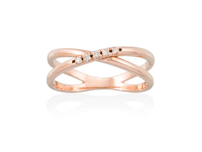 Ring in 18kt. Gold and diamonds de Marina Garcia Joyas en plata Ring in 18kt rose gold with 5 diamonds carat total weight 0.05  (Color: Top Wesselton (G) Clarity: SI).