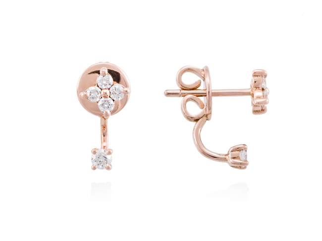 Earrings in 18kt. Gold and diamonds de Marina Garcia Joyas en plata Earrings in 18kt rose gold with 10 diamonds carat total weight 0.33  (Color: Top Wesselton (G) Clarity: SI).