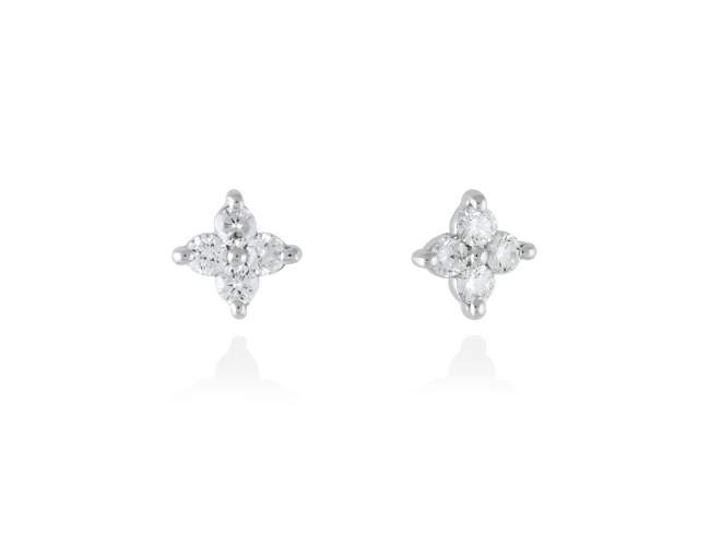 Earrings in 18kt. Gold and diamonds de Marina Garcia Joyas en plata Earrings in rodhium plated 18kt white gold with 8 diamonds carat total weight 0.21  (Color: Top Wesselton (G) Clarity: SI).