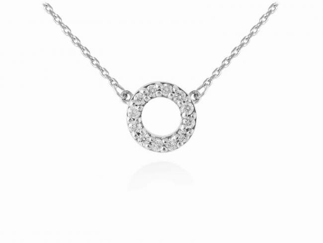 Necklace in 18kt. Gold and diamonds de Marina Garcia Joyas en plata Necklace in rodhium plated 18kt white gold with 12 diamonds carat total weight 0.07 (Color: Top Wesselton (G) Clarity: SI).(length: 40-42 cm.)