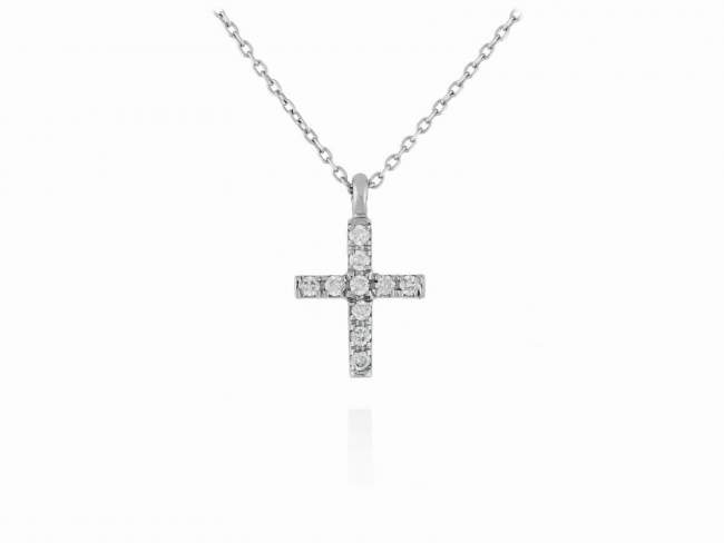 Necklace in 18kt. Gold and diamonds de Marina Garcia Joyas en plata Necklace in rodhium plated 18kt white gold with 10 diamonds carat total weight 0.06  (Color: Top Wesselton (G) Clarity: SI).(length: 40-42 cm.)