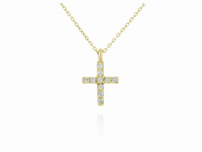 Necklace in 18kt. Gold and diamonds de Marina Garcia Joyas en plata Necklace in 18kt yellow gold with 10 diamonds carat total weight 0.06  (Color: Top Wesselton (G) Clarity: SI).(length: 40-42 cm.)