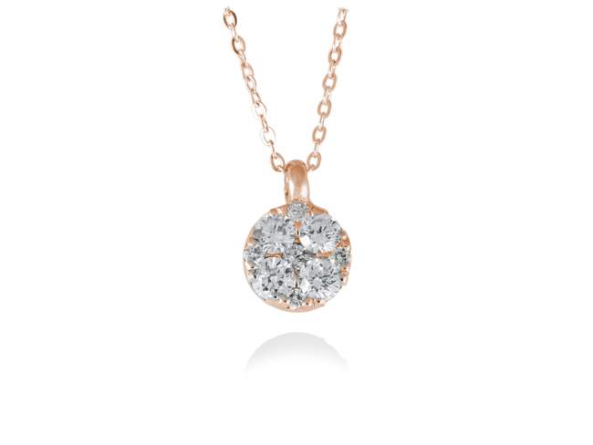 Gargantilla en Oro 18Kt. y diamantes de Marina Garcia Joyas en plata Gargantilla de Oro rosa de ley (750/1000) y 9 diamantes de peso total 0,22 qt. (Color: Top Wesselton (G) Pureza: SI).(largo: 42-45 cm.)