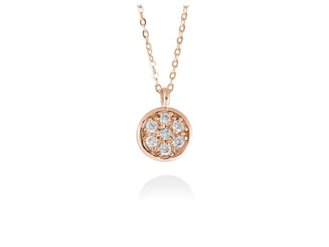 Pendant in 18kt. Gold and diamonds de Marina Garcia Joyas en plata Necklace in 18kt rose gold with 7 diamonds carat total weight 0.08  (Color: Top Wesselton (G) Clarity: SI).(length: 42-45 cm.)